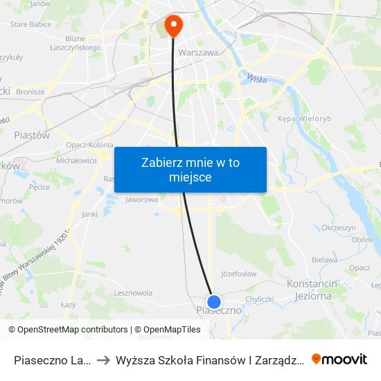 Piaseczno Lamina 04 to Wyższa Szkoła Finansów I Zarządzania W Warszawie map