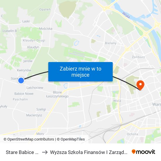 Stare Babice Rynek 01 to Wyższa Szkoła Finansów I Zarządzania W Warszawie map