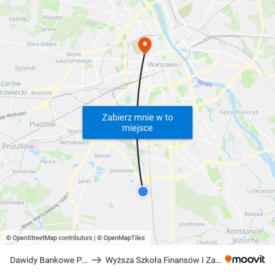 Dawidy Bankowe Parlamentarna 02 to Wyższa Szkoła Finansów I Zarządzania W Warszawie map