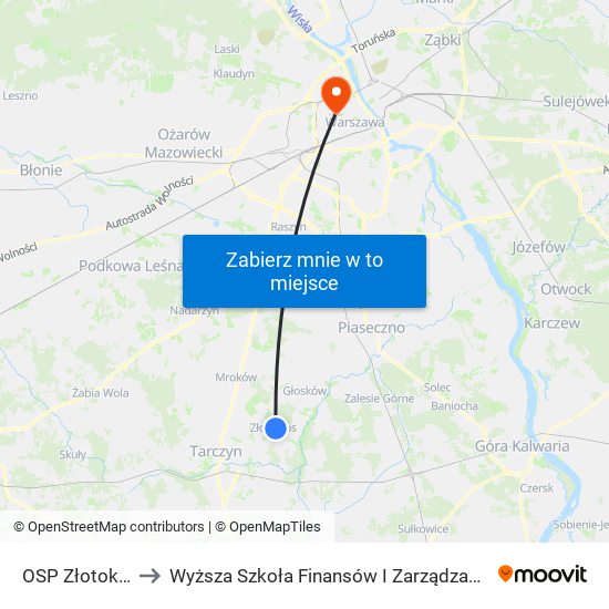 OSP Złotokłos 02 to Wyższa Szkoła Finansów I Zarządzania W Warszawie map