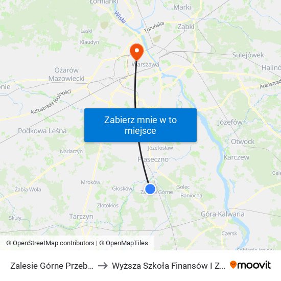 Zalesie Górne Przebudzenia Wiosny to Wyższa Szkoła Finansów I Zarządzania W Warszawie map