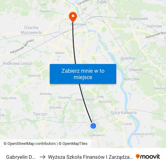 Gabryelin Dobra 01 to Wyższa Szkoła Finansów I Zarządzania W Warszawie map