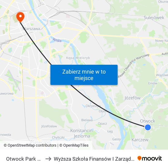 Otwock Park Miejski 03 to Wyższa Szkoła Finansów I Zarządzania W Warszawie map