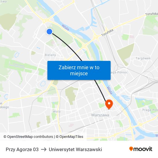 Przy Agorze 03 to Uniwersytet Warszawski map