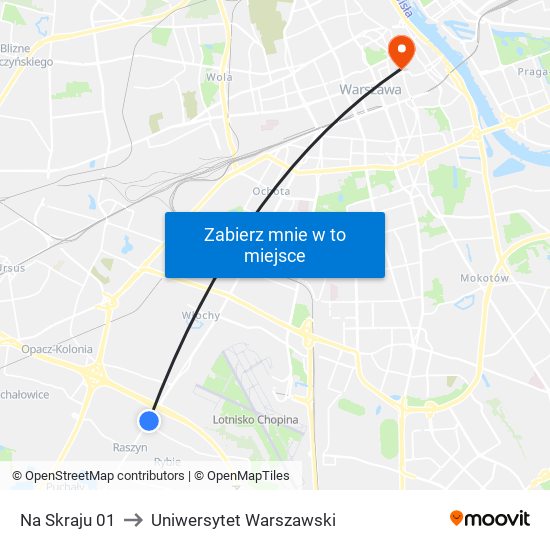 Na Skraju to Uniwersytet Warszawski map