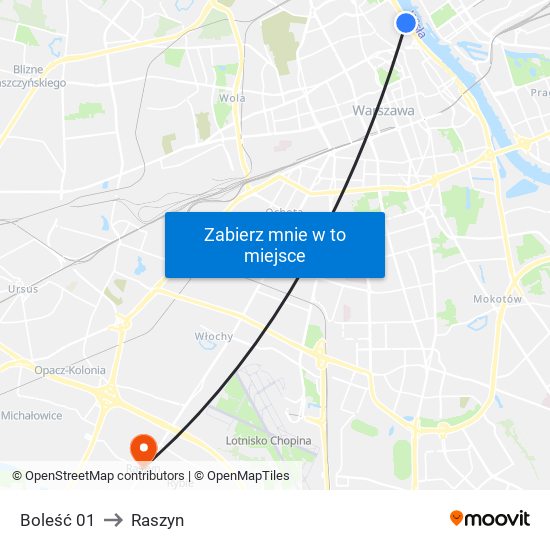 Boleść 01 to Raszyn map