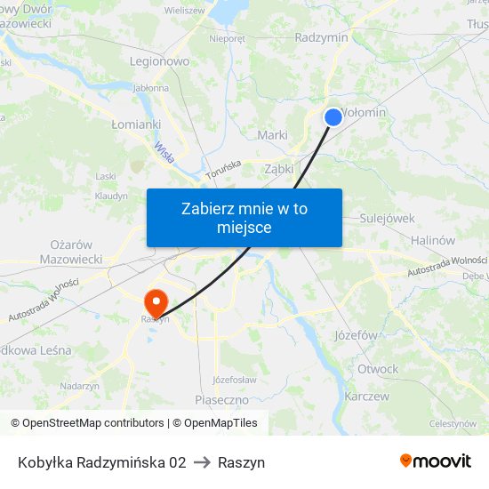 Kobyłka Radzymińska 02 to Raszyn map