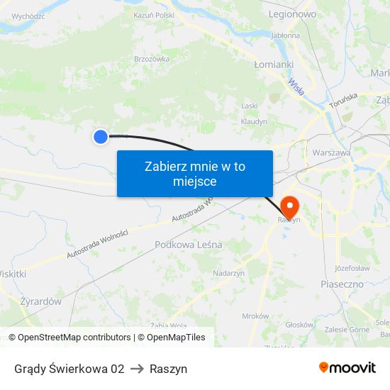 Grądy Świerkowa 02 to Raszyn map