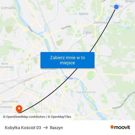 Kobyłka Kościół 03 to Raszyn map