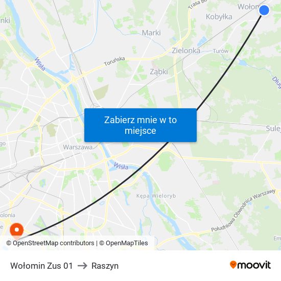 Wołomin Zus 01 to Raszyn map