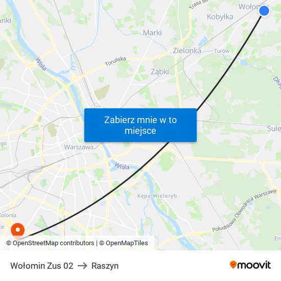 Wołomin Zus 02 to Raszyn map