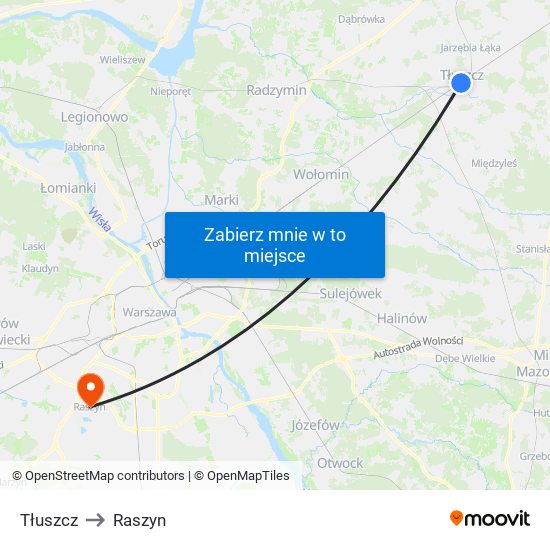 Tłuszcz to Raszyn map