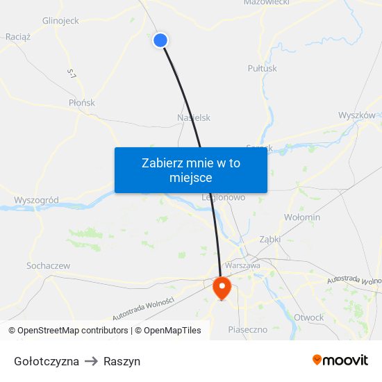 Gołotczyzna to Raszyn map