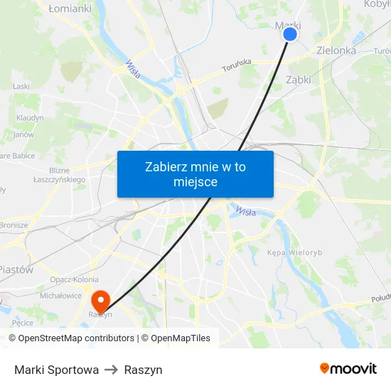Marki Sportowa to Raszyn map