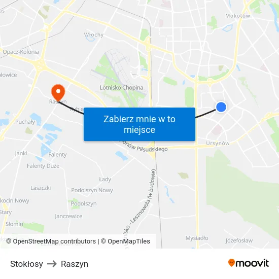 Stokłosy to Raszyn map