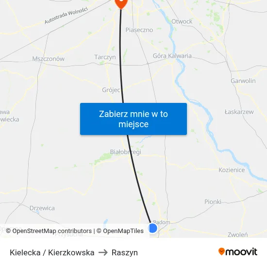 Kielecka / Kierzkowska to Raszyn map