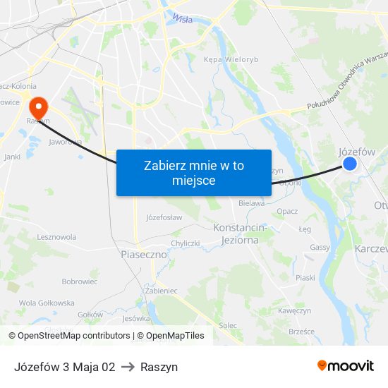 Józefów 3 Maja 02 to Raszyn map