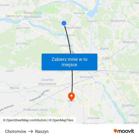 Chotomów to Raszyn map