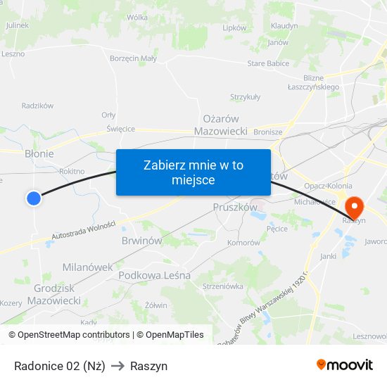 Radonice 02 (Nż) to Raszyn map