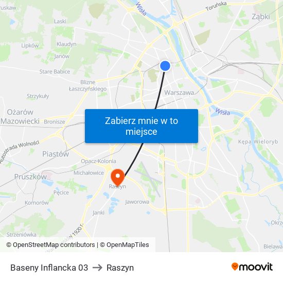 Baseny Inflancka 03 to Raszyn map