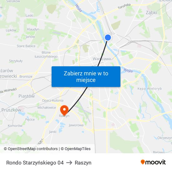 Rondo Starzyńskiego 04 to Raszyn map