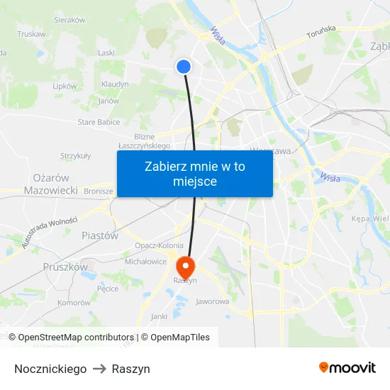 Nocznickiego to Raszyn map