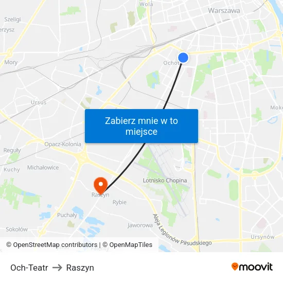Och-Teatr to Raszyn map