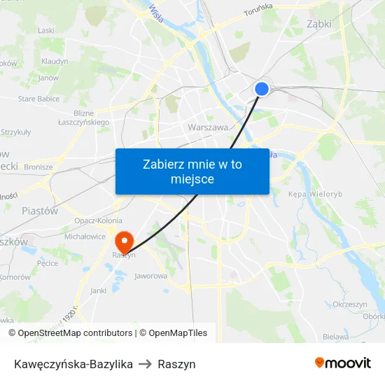 Kawęczyńska - Bazylika to Raszyn map