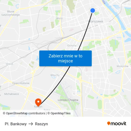 Pl. Bankowy to Raszyn map