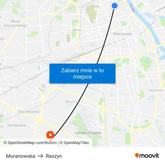 Muranowska to Raszyn map