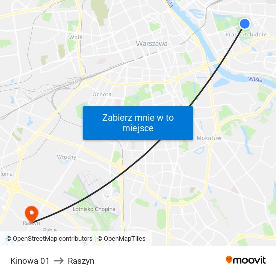 Kinowa 01 to Raszyn map