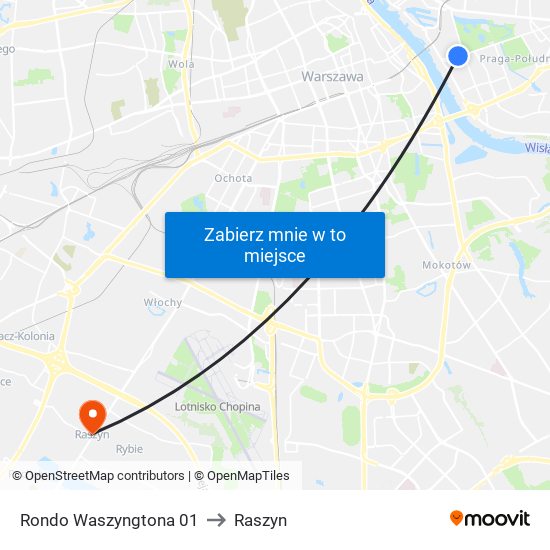 Rondo Waszyngtona 01 to Raszyn map