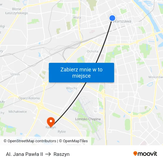 Al. Jana Pawła II to Raszyn map