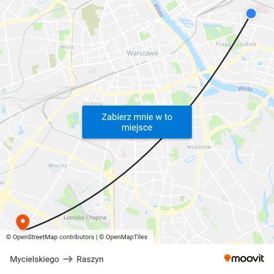 Mycielskiego to Raszyn map
