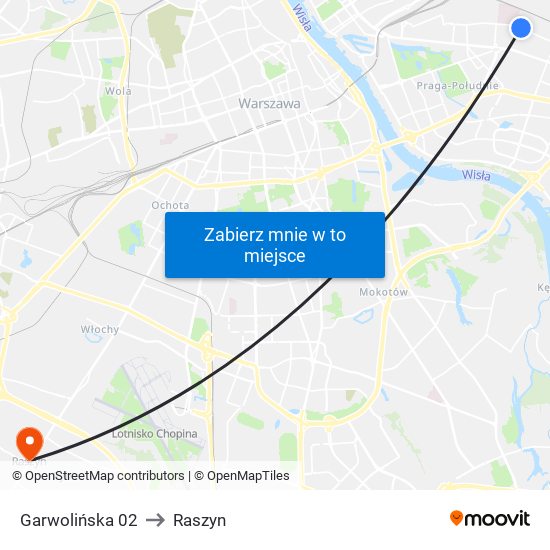 Garwolińska 02 to Raszyn map