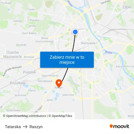 Tatarska to Raszyn map