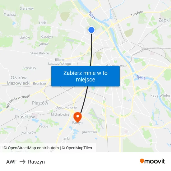 AWF to Raszyn map