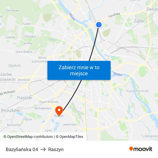 Bazyliańska 04 to Raszyn map