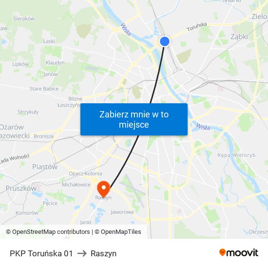 PKP Toruńska 01 to Raszyn map