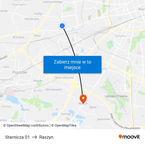 Sternicza 01 to Raszyn map