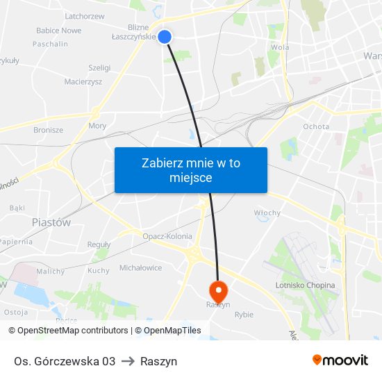 Os. Górczewska 03 to Raszyn map