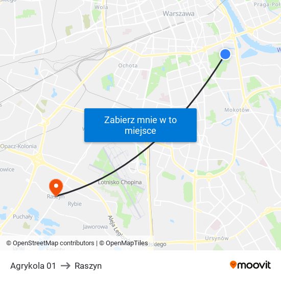 Agrykola 01 to Raszyn map