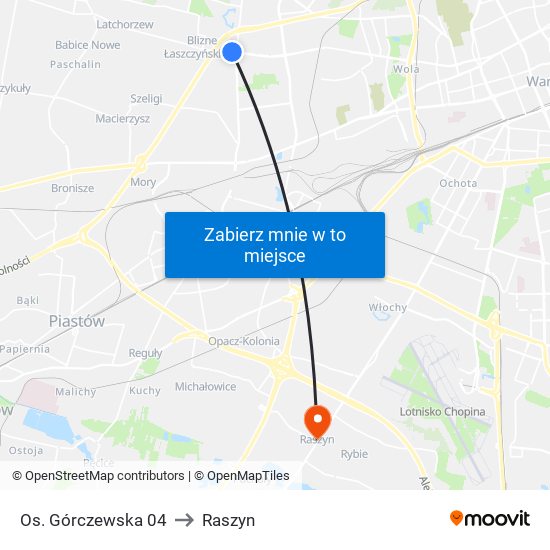 Os. Górczewska 04 to Raszyn map