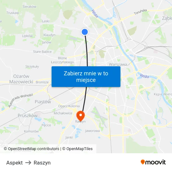 Aspekt to Raszyn map