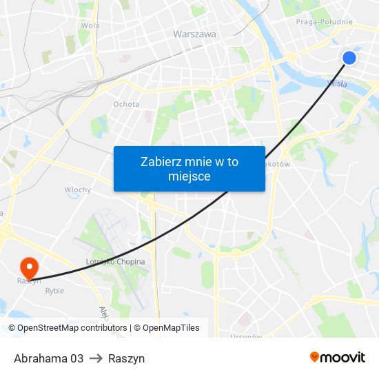 Abrahama 03 to Raszyn map