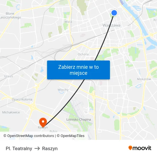 Pl. Teatralny to Raszyn map