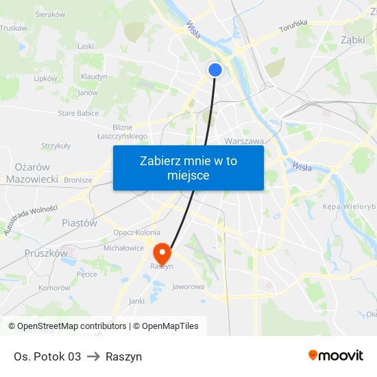 Os. Potok 03 to Raszyn map