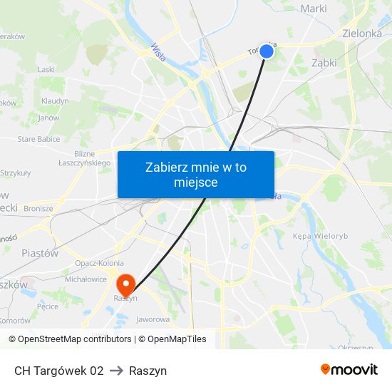 CH Targówek 02 to Raszyn map