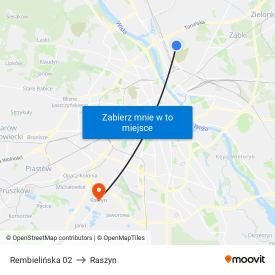 Rembielińska 02 to Raszyn map