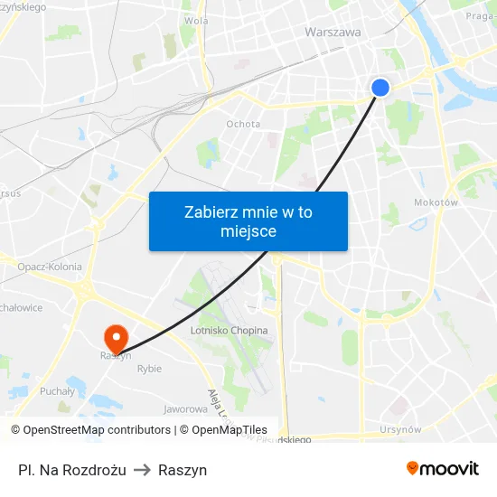 Pl. Na Rozdrożu to Raszyn map